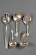Five Silver Flatware Servers