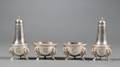 Set of Four GorhamDurgin Sterling Open Salts and Pepper Casters
