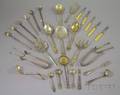 Approximately Thirty Pieces of Sterling Coin and Silver Plated Flatware