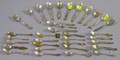 Approximately Thirtyfour Sterling and Silver Plated Souvenir and Other Spoons