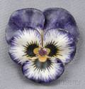 14kt Gold and Enamel Pansy Brooch