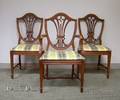 Set of Six Regencystyle Maple Shieldback Dining Chairs