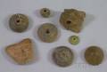 Eight PreColumbian Clay and Stone Items