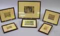 Five Framed Wallace Nutting Handcolored Photographic Prints