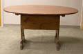 Country Oval Pine Chair Table with Shoe Feet
