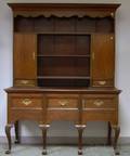 Queen Anne Style Carved Walnut TwoPart Welsh Dresser