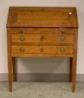 Diminutive Provincial Fruitwood Slantlid Writing Desk