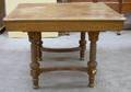 Paine Furniture Late Victorian Square Oak Dining Table with Ropeturned Legs