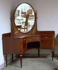 AH Davenport Carved Mahogany Mirrored Dressing Table