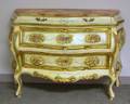 Italian Rococostyle Polychrome Paint Decorated Bombe Commode