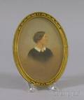American School 19th Century Portrait Miniature of a Woman
