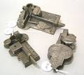 Three European wrought iron locks 18th c