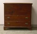 Pine Blanket Chest over Two Long Drawers