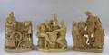 Three John Rogers Painted Plaster Figural Groups