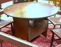 Countrystyle Circular Pine and Oak Hutch Table