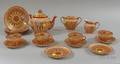 Seventeenpiece Japanese Gilt Kutanipalette Porcelain Tea Set