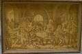 Large Framed Belgian Machinemade Tapestry Depicting a Tavern Interior Scene with Cavaliers