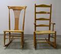 Slatback Armrocker and a Victorian Caned Maple Rocker