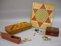 Two Country and Vintage Game Boards and Two Sets of Bone and Ebony Dominoes