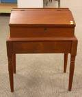 Pine Slant Lifttop Desk Box on Stand