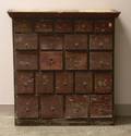 Painted Wooden Twentyone Drawer Apothecary Chest