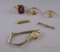 Group of Gold Jewelry Items