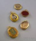 Group of Five Antique Lockets