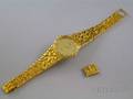 Ladys Gold Omega Wristwatch