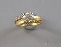 14kt Gold and Diamond Solitaire
