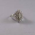 14kt White Gold and Diamond Starburst Ring