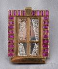 Whimsical 18kt Gold and Ruby Window Clip France