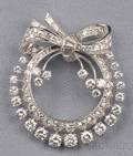 Platinum and Diamond Brooch