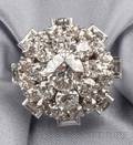 Platinum and Diamond Cluster Ring
