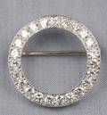 Platinum and Diamond Circle Pin Cartier