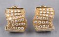 18kt Gold and Diamond Earclips Italy