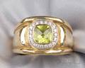 18kt Gold Peridot and Diamond Ring