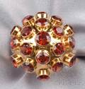 18kt Gold and Spessartite Garnet Dome Ring