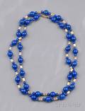 14kt Gold and Lapis Necklace