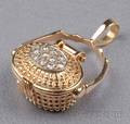 14kt Gold and Diamond Nantucket Basket Pendant