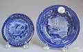 Historical blue toddy plate