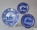 Two Historical blue cup plates