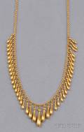 Antique 14kt Gold Fringe Necklace