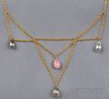 14kt Gold and Pearl Festoon Necklace London