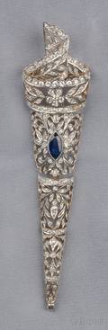 Diamond and Sapphire PendantBrooch