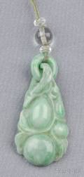 Jade and Rock Crystal Pendant