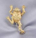 18kt Gold Toad Pin