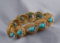 18kt Gold Turquoise and Diamond Bracelet David Webb
