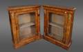 Pair of Italian Marquetry  Ormolu Vitrines