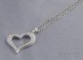 18kt White Gold and Diamond Heart Pendant Piaget