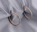 18kt Rose Gold and Diamond Hoop Earrings